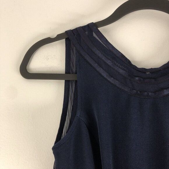 Susan Roselli for Vijack Size 8 Blue Evening Party Vintage Mesh Cut Out Dress - Picture 6 of 16